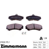 Передние тормозные колодки 219201751 Otto Zimmermann