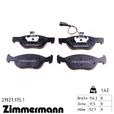 Передние тормозные колодки 219271751 Otto Zimmermann