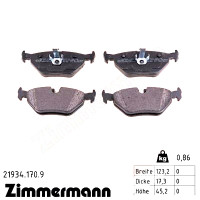 Задні гальмівні колодки 219341709 Otto Zimmermann