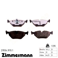 Задние тормозные колодки 219349701 Otto Zimmermann rd:z