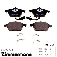 Передние тормозные колодки 219382002 Otto Zimmermann