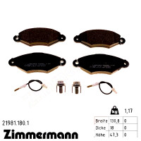 Передние тормозные колодки 219811801 Otto Zimmermann