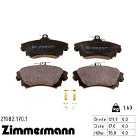 Передние тормозные колодки 219821701 Otto Zimmermann