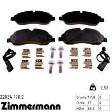 Передние тормозные колодки 220341702 Otto Zimmermann