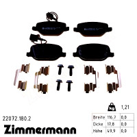 Задние тормозные колодки 220721802 Otto Zimmermann