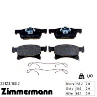 Передние тормозные колодки 221231802 Otto Zimmermann