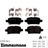 Задние тормозные колодки 221291702 Otto Zimmermann