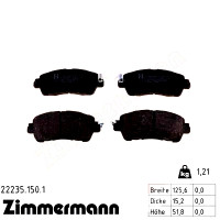 Передние тормозные колодки 222351501 Otto Zimmermann