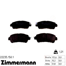 Передние тормозные колодки 222351501 Otto Zimmermann