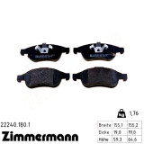 Передние тормозные колодки 222401801 Otto Zimmermann