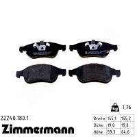 Передние тормозные колодки 222401801 Otto Zimmermann