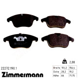 Передние тормозные колодки 222721901 Otto Zimmermann