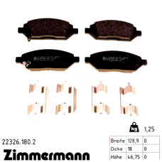 Передние тормозные колодки 223261802 Otto Zimmermann