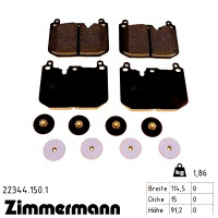 Передние тормозные колодки 223441501 Otto Zimmermann