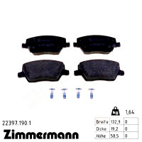 Передние тормозные колодки 223971901 Otto Zimmermann