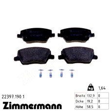 Передние тормозные колодки 223971901 Otto Zimmermann