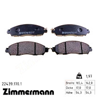 Передние тормозные колодки 224391701 Otto Zimmermann