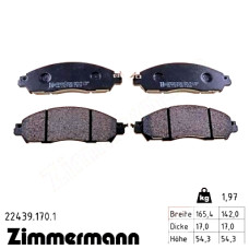 Передние тормозные колодки 224391701 Otto Zimmermann