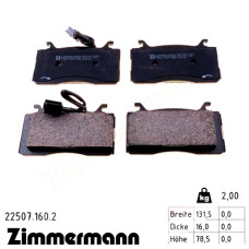 Передние тормозные колодки 225071602 Otto Zimmermann