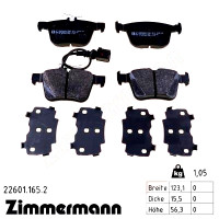 Задние тормозные колодки 226011652 Otto Zimmermann