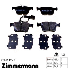 Задние тормозные колодки 226011652 Otto Zimmermann