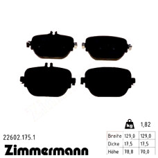 Задние тормозные колодки 226021751 Otto Zimmermann