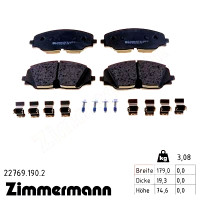 Передние тормозные колодки 227691902 Otto Zimmermann