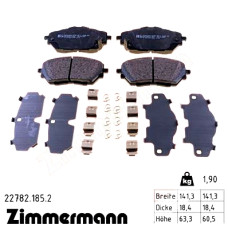 Передние тормозные колодки 227821852 Otto Zimmermann