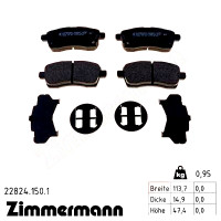 Передние тормозные колодки 228241501 Otto Zimmermann