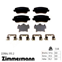 Передние тормозные колодки 229041752 Otto Zimmermann