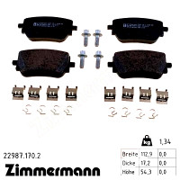 Задние тормозные колодки 229871702 Otto Zimmermann