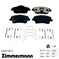 Передние тормозные колодки 229971852 Otto Zimmermann