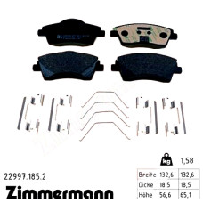 Передние тормозные колодки 229971852 Otto Zimmermann
