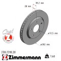 Передній гальмівний диск 302x28 Zimmermann CoatZ