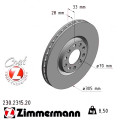 Передній гальмівний диск 305x28 Zimmermann CoatZ