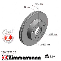 Передний тормозной диск 300x32 230237420 Otto Zimmermann CoatZ