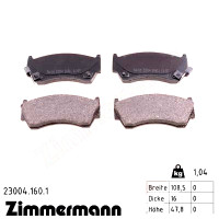 Передние тормозные колодки 230041601 Otto Zimmermann