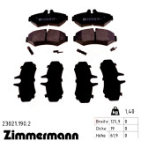 Задние тормозные колодки 230211902 Otto Zimmermann
