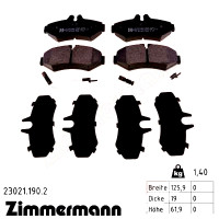 Задние тормозные колодки 230211902 Otto Zimmermann