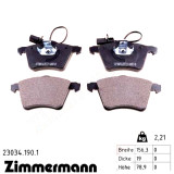 Передние тормозные колодки 230341901 Otto Zimmermann