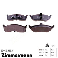 Передние тормозные колодки 230431851 Otto Zimmermann