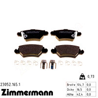 Задние тормозные колодки 230521651 Otto Zimmermann