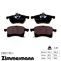 Передние тормозные колодки 230571951 Otto Zimmermann