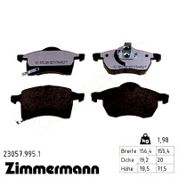 Передние тормозные колодки 230579951 Otto Zimmermann rd:z