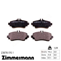 Передние тормозные колодки 230701701 Otto Zimmermann