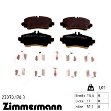 Передние тормозные колодки 230701703 Otto Zimmermann