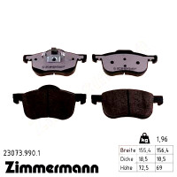 Передние тормозные колодки 230739901 Otto Zimmermann rd:z