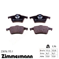 Задние тормозные колодки 230761751 Otto Zimmermann