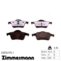 Задние тормозные колодки 230769751 Otto Zimmermann rd:z