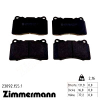 Передние тормозные колодки 230921551 Otto Zimmermann